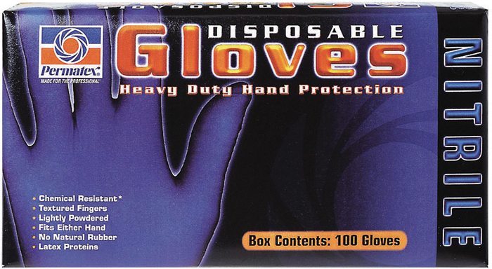 Blue 4 mil Nitrile Gloves, Xlarge, 100 ea. 9186 - Permatex Lubricants and Additives - MarineEngine.com