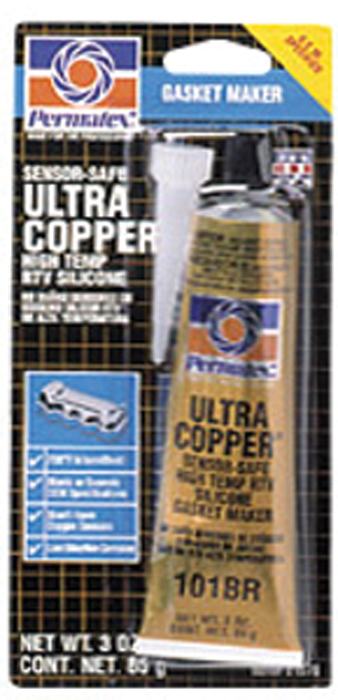 Ultra Copper RTV Gasket Maker, 3 oz. 81878 - Permatex Lubricants and Additives - MarineEngine.com