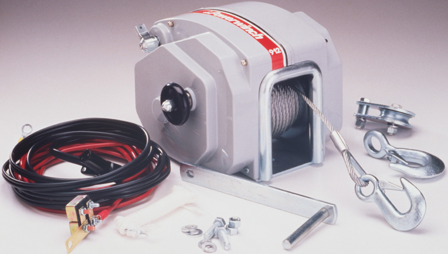 Winch, Electric, 11,500 lb, 12Volt P77912 - Powerwh Corporation Winches Straps and Tie Downs - MarineEngine.com