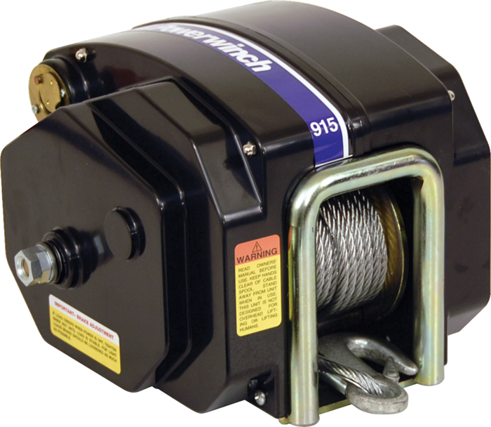 Winch, Electric, 9,500 lb, 12Volt P77915 - Powerwh Corporation Winches Straps and Tie Downs - MarineEngine.com