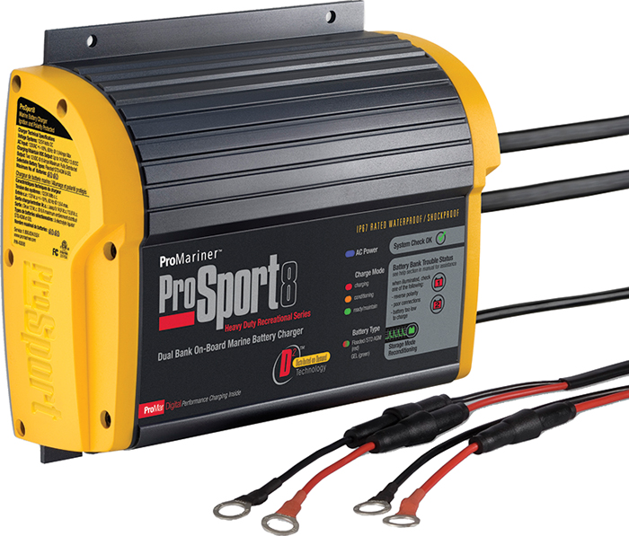ProSport 8, 8A, 2 Bank 43008 - Professional Mariner Batteries and Battery Chargers - MarineEngine.com