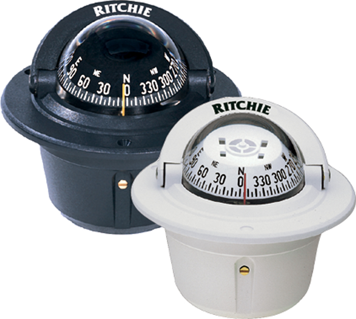 Compass, Explorer, White F-50W - E S Ritchie & Son Gauges and Compasses - MarineEngine.com