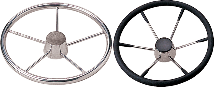 5-Spoke 15" Wheel, Foam Covered, 25°, Black Cap 230217 - SeaDog Line Steering Wheels - MarineEngine.com