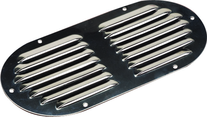 SS Louvered Vent - Oval 9 1/8" x 4 5/8" 331405 - SeaDog Line Vents Blowers and Hose - MarineEngine.com