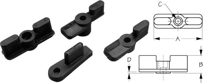 Thumb Latch,A1-1/2",B11/16" 324180-1 - SeaDog Line Windshield Hardware - MarineEngine.com
