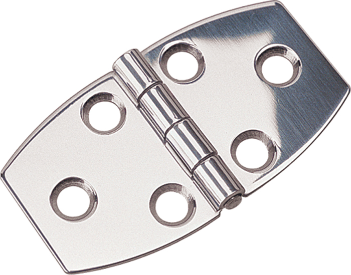 Hinge, Chrome, 2-7/8"L x 1-1/2"W 206530-1 - SeaDog Line Deck Cabin Hardware - MarineEngine.com