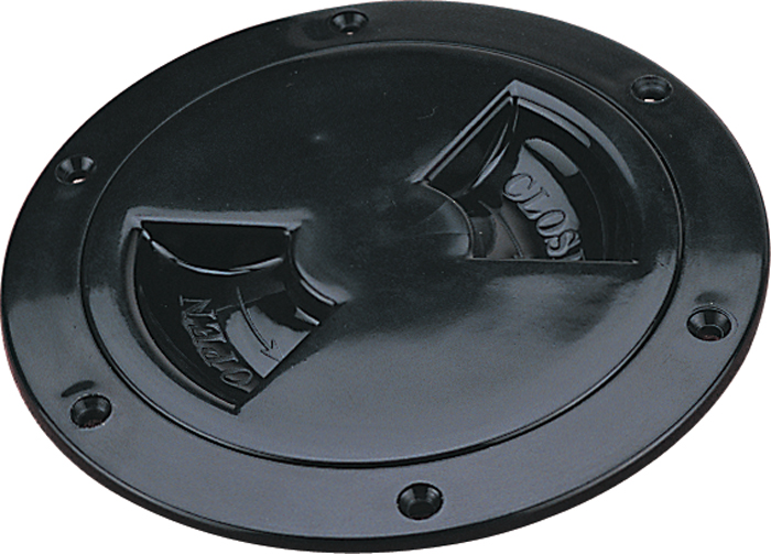 Deck Plate, 6", Black, Screw-In 337165-1 - SeaDog Line Deck Cabin Hardware - MarineEngine.com