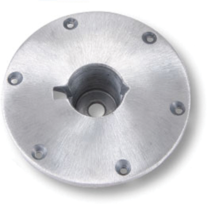 Base, Flush Mount, Brushed Satin Taper-Lock, 9" 1600003 - Springfield Marine Seat Bases and Pedestals - MarineEngine.com