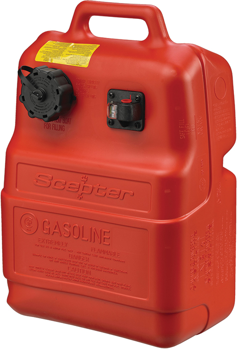 6 Gallon Fuel Tank w/Gauge & EPA Cap 08580 - Scepter Marine Fuel Tanks - MarineEngine.com