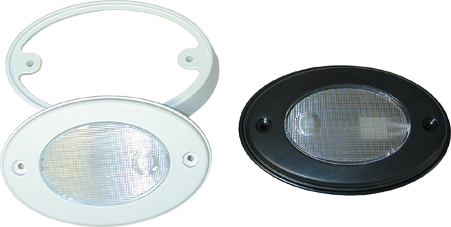 Courtesy Light, Oval, Black OCL-1K-DP - T-H Marine Supplies Cabin Lights - MarineEngine.com