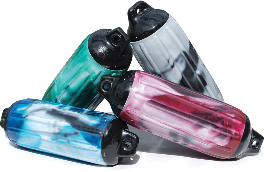 Fender, 5-1/2" x 20", Green Swirl 964520 - Taylor Made Products Boat Fenders - MarineEngine.com