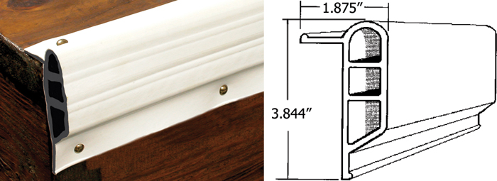 Edge Guard, 3.844" X 25' Coil, White 46098 - Taylor Made Products Dock Edging - MarineEngine.com