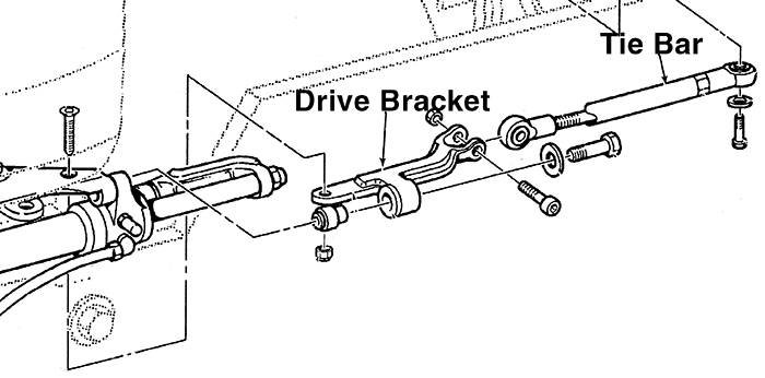 Trolling Motor Tie Bar Kit, Complete HO6010 - SeaStar Solutions Teleflex Marine Hydraulic Steering - MarineEngine.com