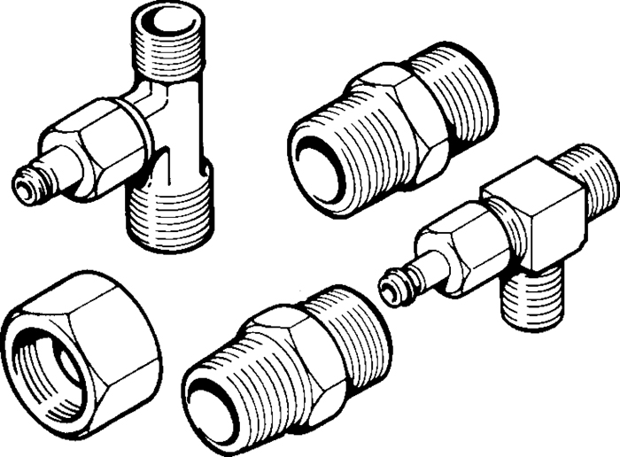 Tee Fitting, 3/8" Tube (3) HF5530 - SeaStar Solutions Teleflex Marine Hydraulic Steering - MarineEngine.com