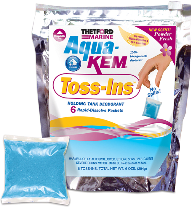 Aqua-Kem Marine Toss-Ins, 6-1 oz. Packs 94082 - Thetford Corporation Sanitation Chemicals - MarineEngine.com