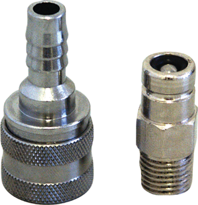 3/8" Barb Female Fuel Line Connector, Chrome Brass, OEM 6575095510