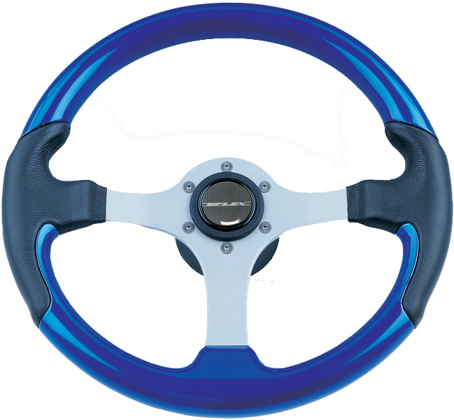 Leather Look Wheel, Blue SPARGI BL/S - Uflex USA Steering Wheels - MarineEngine.com