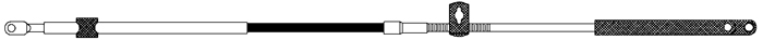 C5 Merc Control Cable, 10' C5X10 - Uflex USA Control Cables - MarineEngine.com