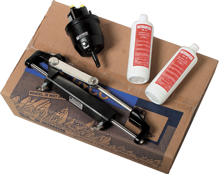 Front Mount Hydraulic Steering System w/40' Nylon Tubing HYTECH 1.0 - Uflex USA Mechanical Steering - MarineEngine.com