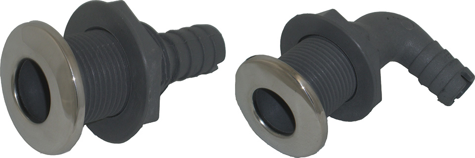 Thru Hull, Nylon Straight, 3/4" 3801B - Whitecap Through Hull - MarineEngine.com