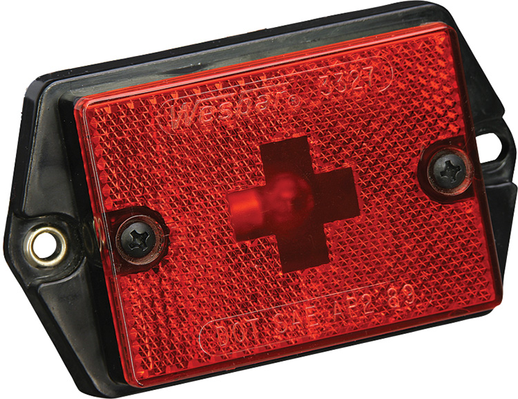 Sidemarker, Red 203133 - Wesbar Corporation Trailer Wiring and Lighting - MarineEngine.com