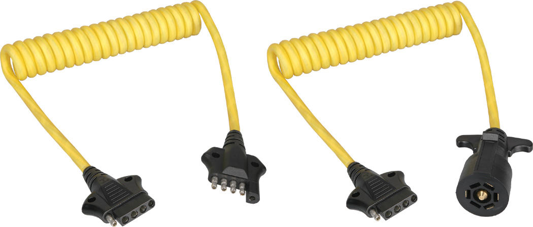 7-Way Trailer to 5-Way Flat Car End, 8', Bulk 787208 - Wesbar Corporation Trailer Wiring and Lighting - MarineEngine.com
