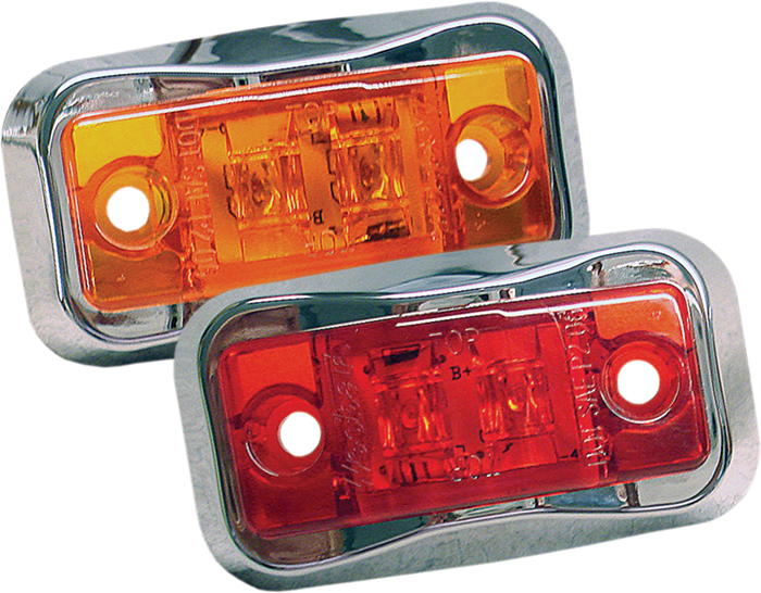 LED Clearance Light w/Chrome Bezel, Amber 54201-001 - Wesbar Corporation Trailer Wiring and Lighting - MarineEngine.com