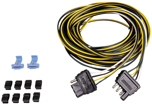4-Way Flat 18" Trailer End w/4' Car End, without Hardware 707270 - Wesbar Corporation Trailer Wiring and Lighting - MarineEngine.com