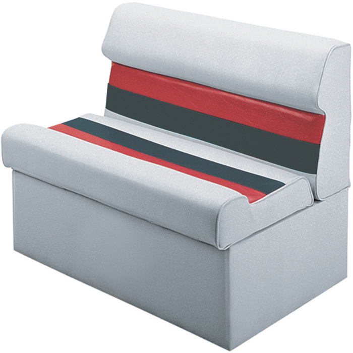 27" Lounge Seat, Light Grey/Navy/Blue 8WD95-1011 - Wise Co Pontoon Furniture - MarineEngine.com