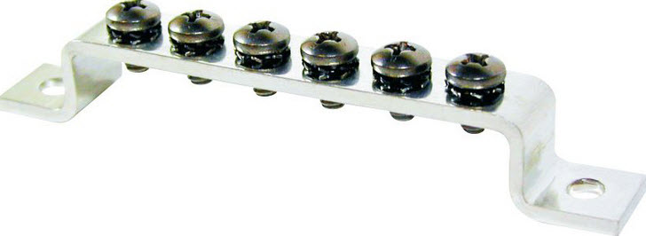 Grounding Busbar, 6 x 8-32 2306 - Blue Sea System Battery Accessories - MarineEngine.com