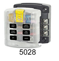 Fuse Block ATO/ATC 6 Circuit 5028 - Blue Sea System Fuses and Fuse Holders - MarineEngine.com