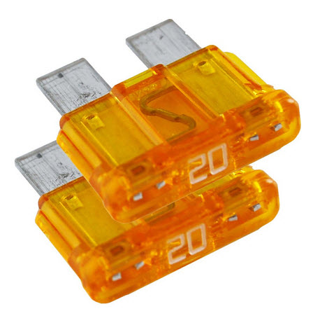 ATO® or ATC® Fuse, 20A, (2) 5243 - Blue Sea System Fuses and Fuse Holders - MarineEngine.com