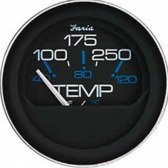 Water Temp, 100-250°F, Sender Required 13004 - Faria Marine Instruments Gauges and Compasses - MarineEngine.com