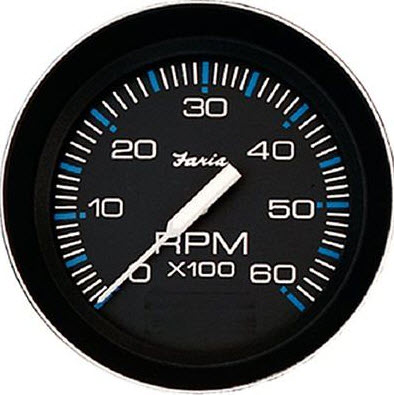 Tachometer, 6K RPM, 4" For I.O.'s 33004 - Faria Marine Instruments Gauges and Compasses - MarineEngine.com