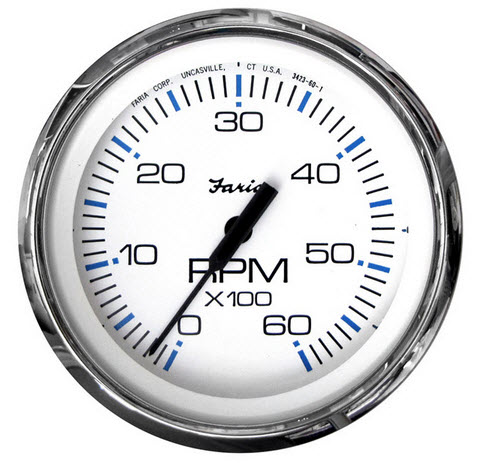 Tachometer, 6K, 4" For Inboard & I/O's 33807 - Faria Marine Instruments Gauges and Compasses - MarineEngine.com