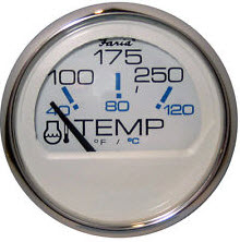 Water Temperature, 100-250°F 13804 - Faria Marine Instruments Gauges and Compasses - MarineEngine.com