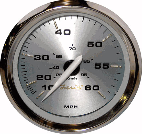 Speedometer, 50 MPH, 4", Sender Required 39009 - Faria Marine Instruments Gauges and Compasses - MarineEngine.com