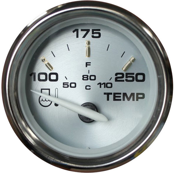 Water Temperature, 100-250°F 19003 - Faria Marine Instruments Gauges and Compasses - MarineEngine.com