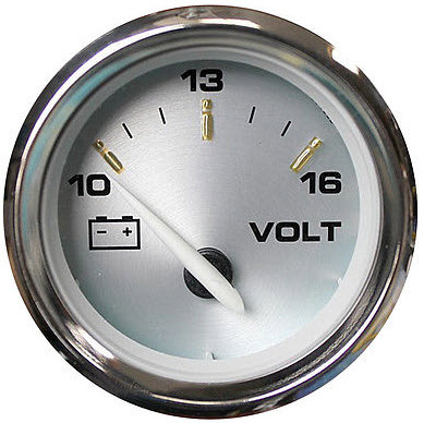 Voltmeter, 10-16 VDC 19004 - Faria Marine Instruments Gauges and Compasses - MarineEngine.com