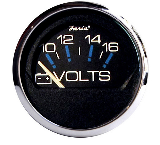 Voltmeter, 10-16 VDC 13705 - Faria Marine Instruments Gauges and Compasses - MarineEngine.com