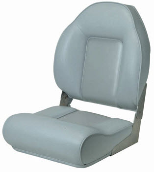 Citation High Back Seat, Gray/Gray 48691-09 - Garelick Manufacturing Fishing Seats - MarineEngine.com