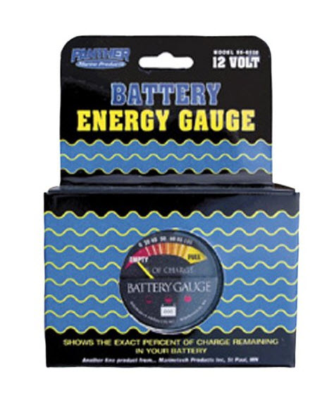 Instrument Panel Round Battery Energy Gauge 55-6100 - Marinetech Products Battery Accessories - MarineEngine.com