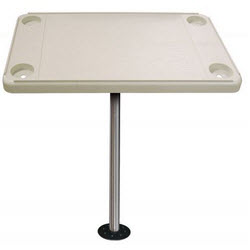 Ivory Table Kit, Rectangular, 28" x 16", Flush Mount DSH-KF - JIF Marine Deck Chairs and Tables - MarineEngine.com