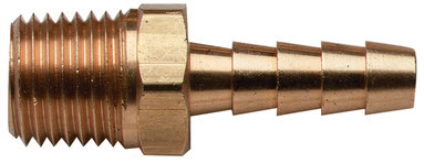 1/4 NPT x 1/4" Brass Barb, Male 033401-10 - Moeller Manufacturing Co Fuel Fittings Fills and Vents - MarineEngine.com