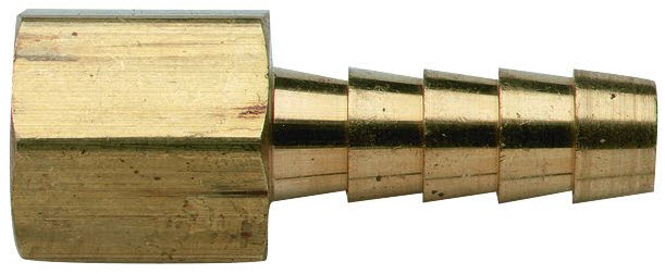 1/4 NPT x 1/4" Brass Barb, Female 033474-10 - Moeller Manufacturing Co Fuel Fittings Fills and Vents - MarineEngine.com