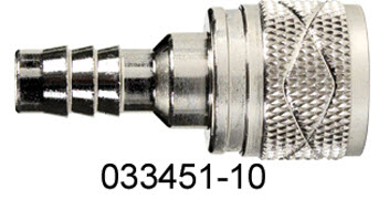3/8" Barb Chrome Plated Brass Fuel Line Tank Conn., Female, Up to 90HP 033451-10 - Moeller Manufacturing Co Fuel Fittings Fills and Vents - MarineEngine.com
