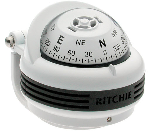 Trek Compass, White TR-31W-CLM - E S Ritchie & Son Gauges and Compasses - MarineEngine.com