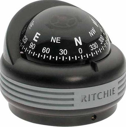 Trek Compass, Black TR-33-CLM - E S Ritchie & Son Gauges and Compasses - MarineEngine.com