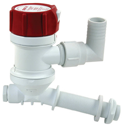 Livewell Pump, 500 GPH, Angled 401C - Rule Pumps Aerator Pumps - MarineEngine.com