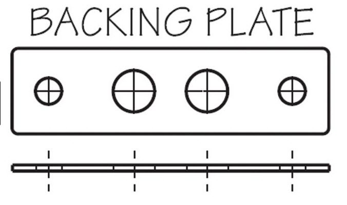 Backing Plate f/041504 041584 - SeaDog Line Deck Cleats - MarineEngine.com